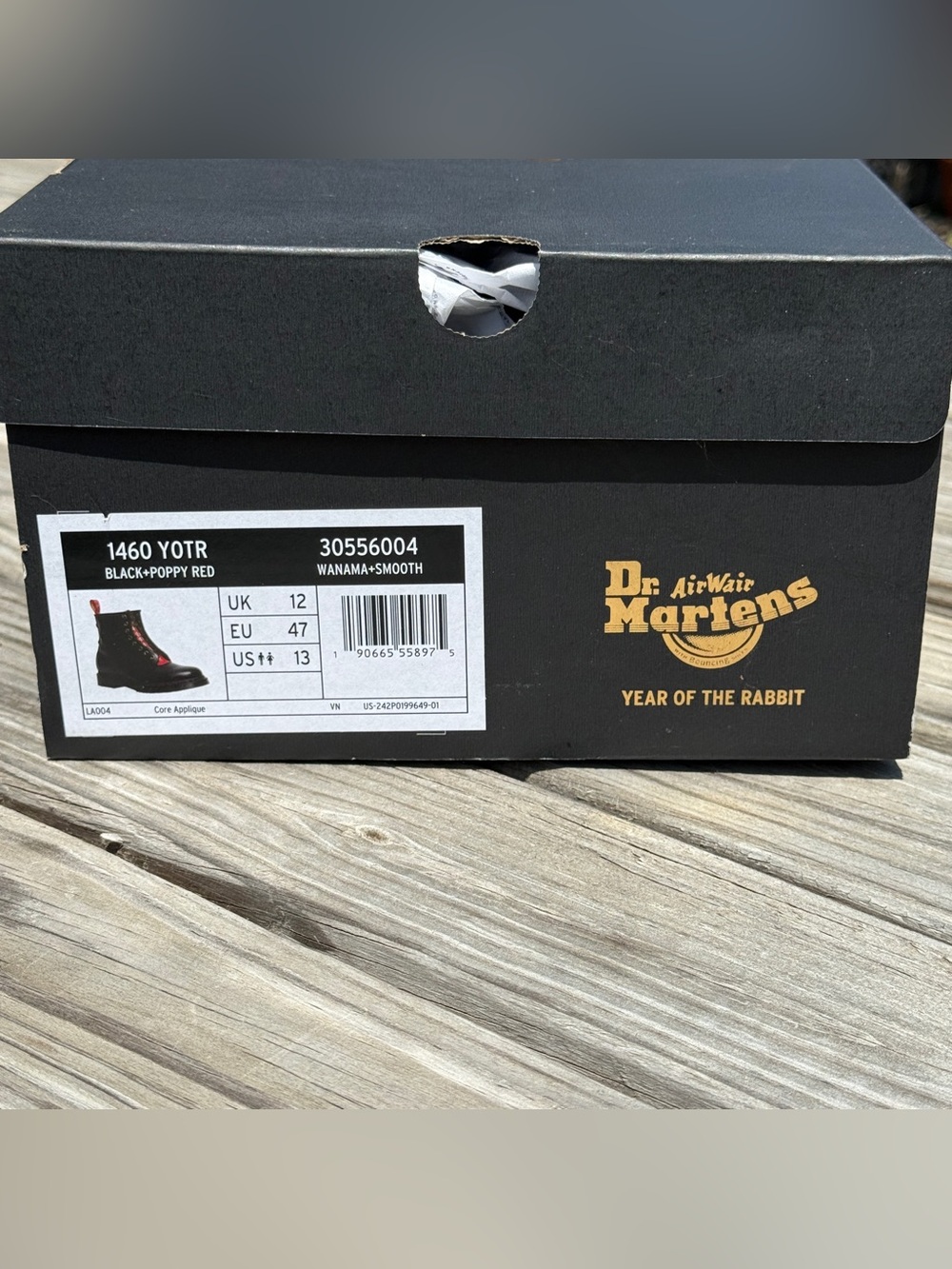 Dr. Martens Black with Red Accents 1460 YOTR Boots - Picture 3 of 5